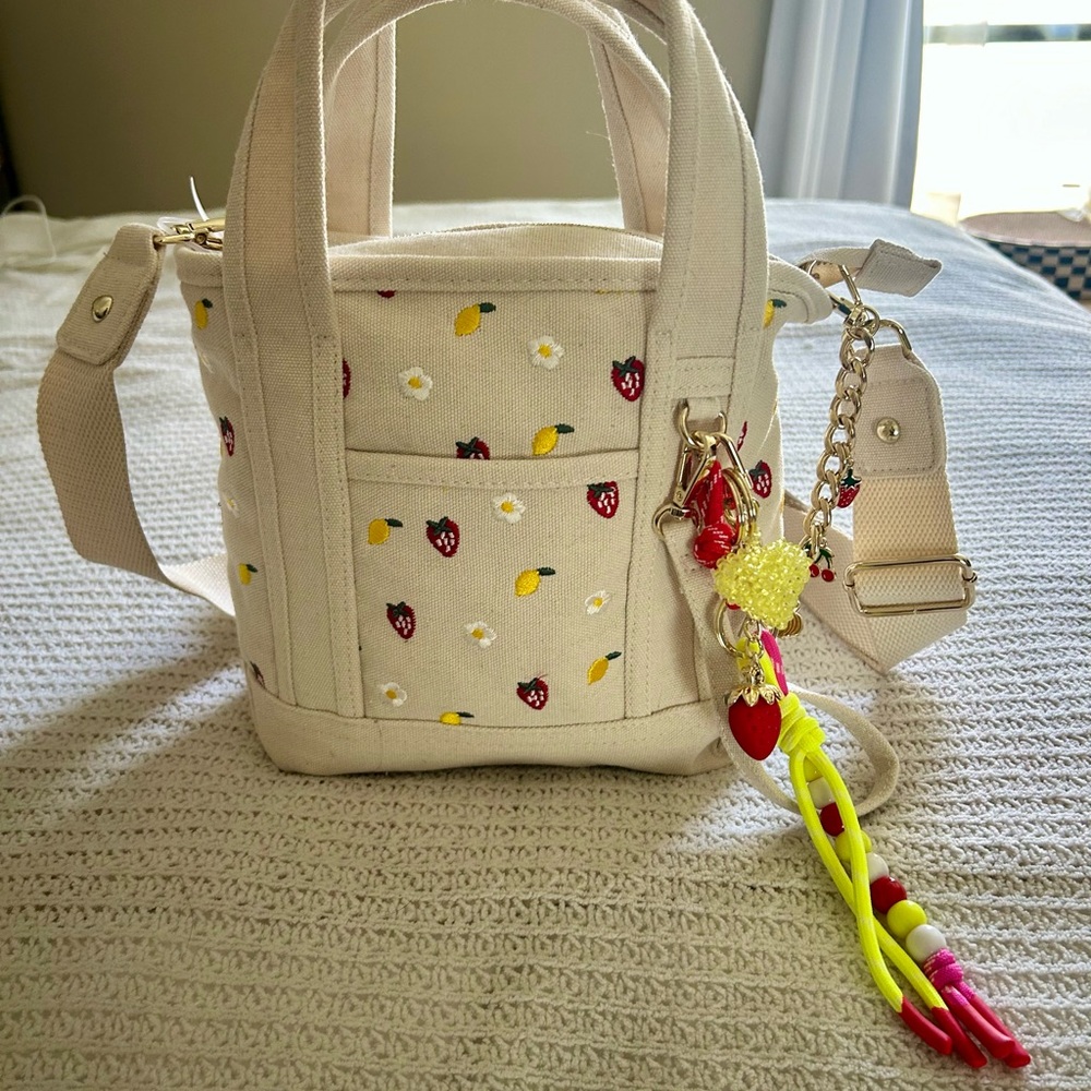 Madden Girl Strawberry, Lemon, Daisy Mini Tote Bag